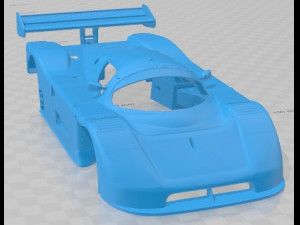 Sauber Mercedes C9 GT 1989 Printable Body Car 3Dプリントモデル