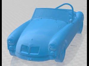 Распечатанный автомобиль MG MGA Race 3D Принт Модель