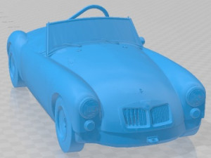 MG MGA Race Printable Car Modèles 3D en vedette