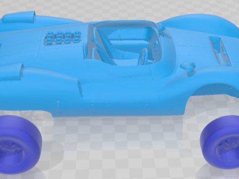 Cooper Type 61 Monaco King Cobra 1963 Printable Car 3D Baskı Modeli