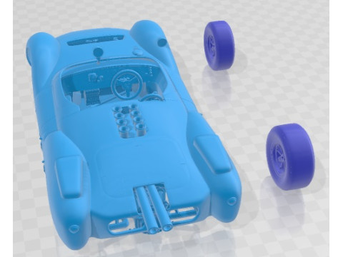 Cooper Type 61 Monaco King Cobra 1963 Printable Car 3D Baskı Modeli