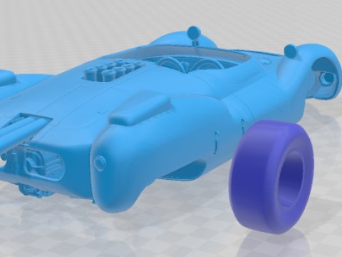 Cooper Type 61 Monaco King Cobra 1963 Printable Car 3D Baskı Modeli