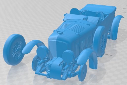 Bentley 45 L Blower Printable Car 3D-printmodel .c4d .max .obj .3ds .fbx .stl .blend 