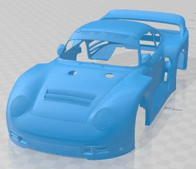 Porsche 961 Printable Body Car 3D Print Model .c4d .max .obj .3ds .fbx .stl .blend