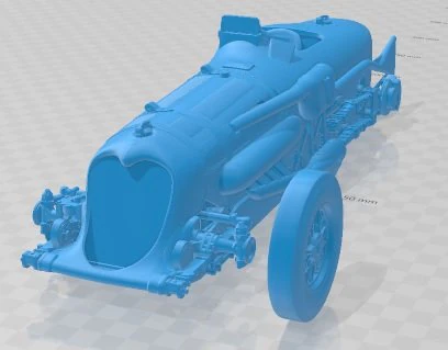 Napier Railton 1917 Printable Car 3D Print Model .c4d .max .obj .3ds .fbx .stl .blend 