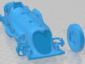 Napier Railton 1917 Printable Car 3D Print Model