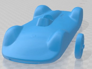 Auto Union Type C Streamliner 1937 Printable Car 3D Print Model