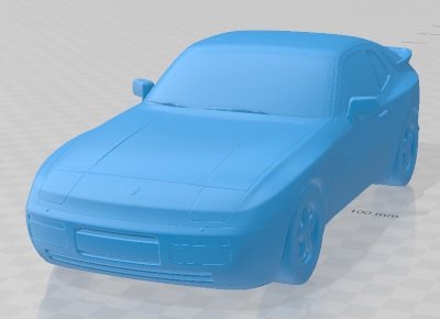 Porsche 944 1983 Printable Car 3D प्रिंट मॉडल .c4d .max .obj .3ds .fbx .stl .blend 