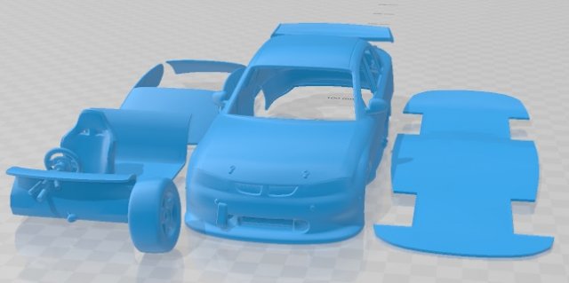 Holden Commodore Race Car Sedan 1997 Printable Car Modello di stampa 3D .c4d .max .obj .3ds .fbx .stl .blend 