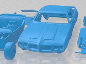 Pontiac Firebird Trans Am 1969 Printable Car 3D Print Model