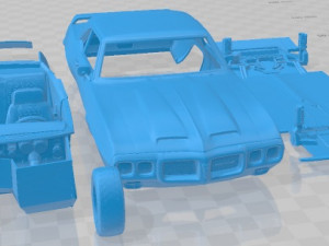 Pontiac Firebird Trans Am 1969 Printable Car 3D Принт Модель