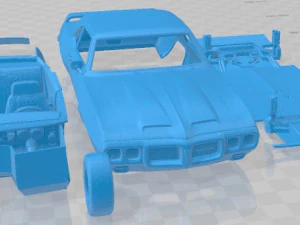 Pontiac Firebird Trans Am 1969 Printable Car 3D Print Model