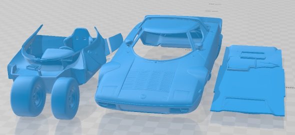 Lancia Stratos GR 4 Printable Car Modèles 3D en vedette .c4d .max .obj .3ds .fbx .stl .blend 