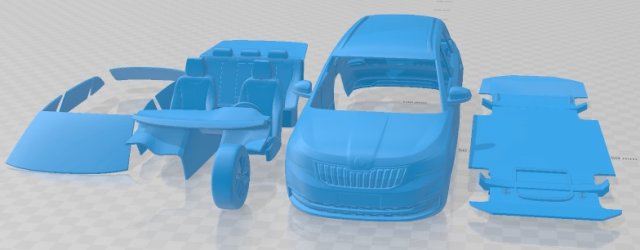 Skoda Kamiq Cn 2019 Printable Car 3Dプリントモデル .c4d .max .obj .3ds .fbx .stl .blend 