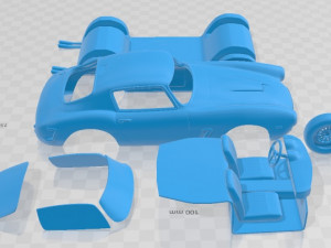 Ferrari 250 GT SWB Berlinetta 1957 Printable Car 3D Baskı Modeli