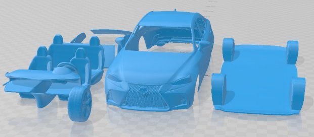 Lexus IS 200 T F Sport 2020 Printable Car 3D-Druckmodell .c4d .max .obj .3ds .fbx .stl .blend 