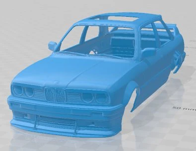 E30 Drift Printable Body Car 3D Print Model .c4d .max .obj .3ds .fbx .stl .blend 
