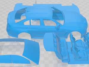 M3 Competition G80 2021 Printable Car in separate parts 3D Print Model