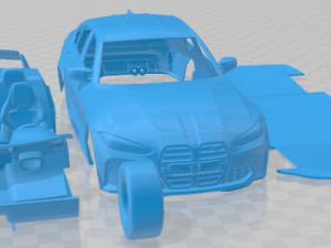 M3 Competition G80 2021 Printable Car in separate parts 3D Print Model