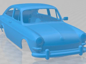 Volkswagen 1600 Tipe Fastback 1965 Printable Body Mobil Model Cetak 3D