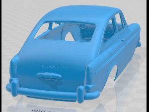 Volkswagen 1600 Type Fastback 1965 Printable Body Car 3D Print Model