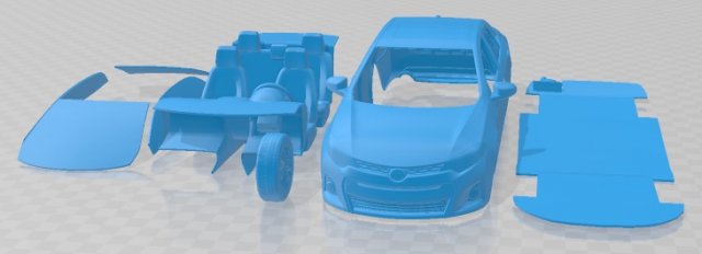 Toyota Corolla S 2014 USA Printable Car Modèles 3D en vedette .c4d .max .obj .3ds .fbx .stl .blend 
