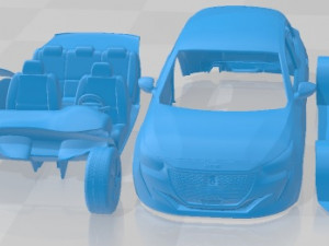 Peugeot 208 2021 Printable Car 3D Print Model