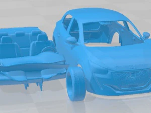 Peugeot 208 2021 Printable Car 3D Print Model