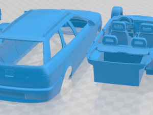 Audi RS2 Quattro Avant 1995 Printable Car 3D प्रिंट मॉडल