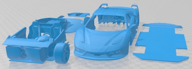 Ferrari 7x Design Gto Vision Printable Car 3D 打印模型 .c4d .max .obj .3ds .fbx .stl .blend 