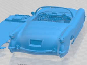 Chevrolet Corvette 235 Blue Flame 1954 Printable Car 3D Print Model