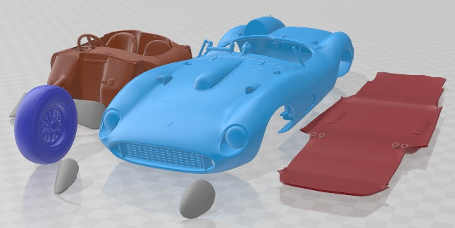 Ferrari 335 S Spider Scaglietti Printable Car Modèles 3D en vedette .c4d .max .obj .3ds .fbx .stl .blend 