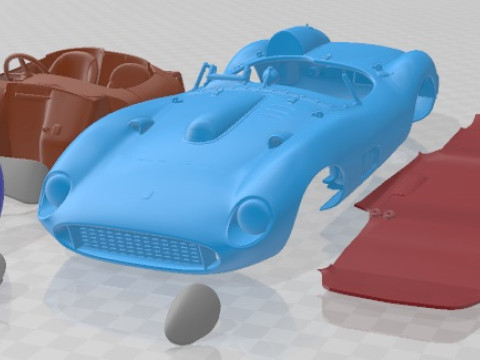 Ferrari 335 S Spider Scaglietti Printable Car 3D Baskı Modeli