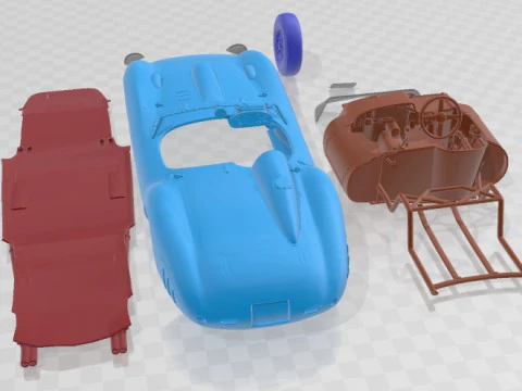 Ferrari 335 S Spider Scaglietti Printable Car 3D Print Model