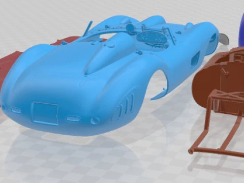 Ferrari 335 S Spider Scaglietti Printable Car 3D Print Model