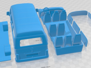 Volkswagen Kombi 2012 Printable Van 3D 打印模型