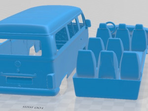 Volkswagen Kombi 2012 Printable Van 3D 打印模型