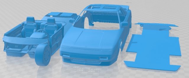 Toyota MR2 MK1 1988 Printable Car 3D Print Model .c4d .max .obj .3ds .fbx .stl .blend 