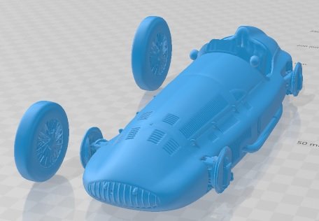 Mercedes Benz W154 1939 Printable Car 3Dプリントモデル .c4d .max .obj .3ds .fbx .stl .blend 