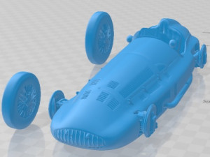 Mercedes Benz W154 1939 Printable Car 3Dプリントモデル