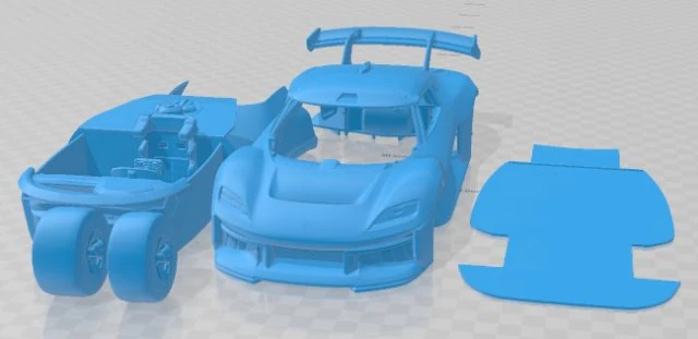 Porsche Mission R 2021 Printable Car 3D Print Model .c4d .max .obj .3ds .fbx .stl .blend 