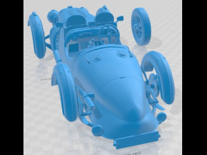 Aston Martin Ulster 1935 Printable Car Model Cetak 3D