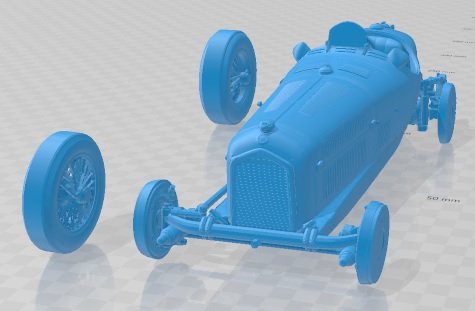 Alfa Romeo Tipo B Monoposto P3 1934 Printable Car Model do druku 3D .c4d .max .obj .3ds .fbx .stl .blend 