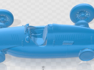 Auto Union Type D 1938 Printable Car 3D Druckmodell