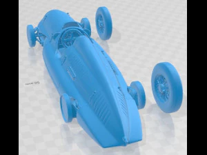 Auto Union Type D 1938 Printable Car 3D Print Model