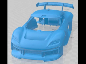 포르쉐 미션 R 2021 프린트 가능한 차체 자동차 3D 프린트 모델