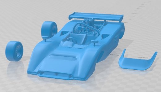 McLaren M8C 1970 Printable Car Model do druku 3D .c4d .max .obj .3ds .fbx .stl .blend 