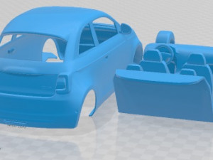 Fiat 500 2021 Printable Car Modello di stampa 3D