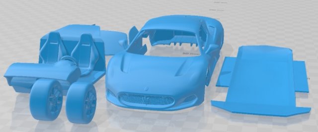 Maserati MC 20 2021 Printable Car Modello di stampa 3D .c4d .max .obj .3ds .fbx .stl .blend 