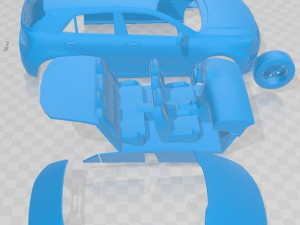 Kia Rio 2021 Printable Car 3D प्रिंट मॉडल